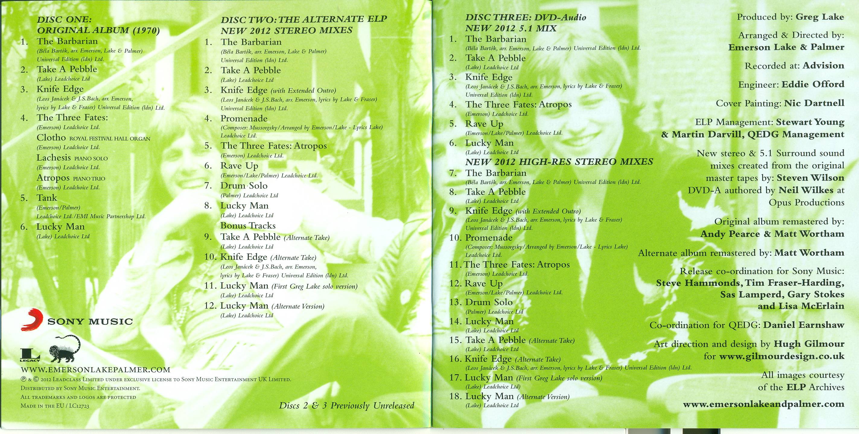 Emerson, Lake and Palmer Emerson, Lake and Palmer 2cd : Booklet 2